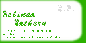 melinda mathern business card